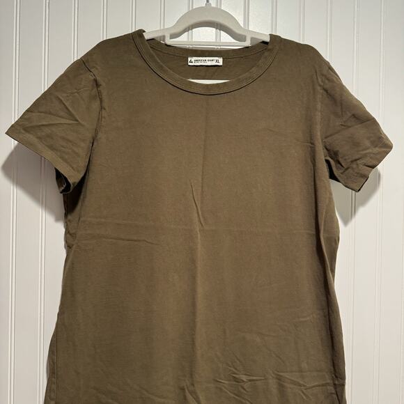 American Giant Olive Green Midi Tee Dress Size XL - Picture 3 of 7